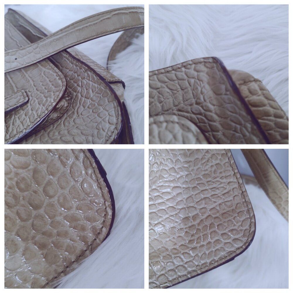 Kate Spade croc embossed Knightsbridge Scout messenger bag crossbody EUC - Picture 4 of 8